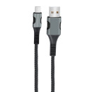 EGOBOO ChargeFlow Fabric Cable USB-A to USB-C, 1.2m, Black