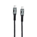 EGOBOO ChargeFlow Fabric Cable USB-C to USB-C, 1.2m, Black