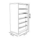 Ντουλάπι ArteLibre Με 6 Θέσεις BANDELE Λευκό Πλαστικό/Μοριοσανίδα 88x45.5x30cm