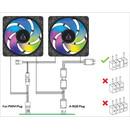 Arctic P12 PWM PST A-RGB 0dB – 120mm Pressure optimized case fan | PWM controlled speed with PST | A