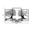 Διακοσμητικό Τοίχου Tree Love Megapap Μεταλλικό Χρώμα Μαύρο 116x71εκ.