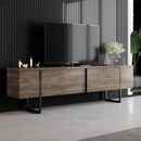 Έπιπλο Τηλεόρασης Luxe Megapap Χρώμα Καρυδί 180x30x50εκ.