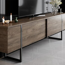 Έπιπλο Τηλεόρασης Luxe Megapap Χρώμα Καρυδί 180x30x50εκ.
