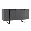 Μπουφές Luxe Megapap Χρώμα Ανθρακί 160x35x80εκ.