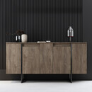 Μπουφές Luxe Megapap Χρώμα Καρυδί 160x35x80εκ.