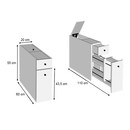 Ντουλάπι Μπάνιου Calencia Megapap Χρώμα Λευκό 20x60x55εκ.