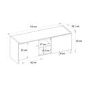 Παπουτσοθήκη Verly Megapap Χρώμα Λευκό 110x33,2x43εκ.