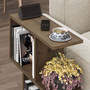 Βοηθητικό Τραπεζάκι Homemania Megapap Χρώμα Ανοιχτό Καρυδί 60x20x60εκ.