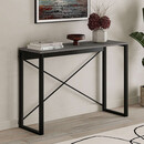 Κονσόλα Archie Megapap Χρώμα Γκρι Ρετρό - Μαύρο 110x35x75εκ.