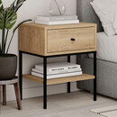 Κομοδίνο Lisa Megapap Χρώμα Saphhire oak 45x35x56εκ.