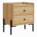 Κομοδίνο Malta Megapap Χρώμα Saphhire oak 49x35x52εκ.