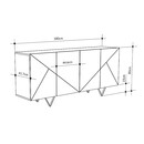 Μπουφές Jakomen Megapap Χρώμα Ανοιχτό Καρυδί 180x41,7x80εκ.
