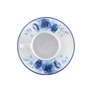 Estia Φλιτζανι Καφε Blue Rose Πορσελανινο 100ml με Πιατακι