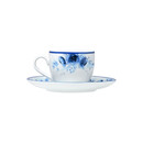 Estia Φλιτζανι Καφε Blue Rose Πορσελανινο 100ml με Πιατακι