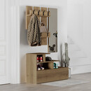 Έπιπλο Εισόδου Vesty Megapap Χρώμα Ανοιχτό Καρυδί 100x30x61εκ.