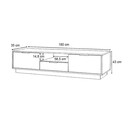 Έπιπλο Τηλεόρασης Mensa Megapap Χρώμα Λευκό 180x35x43cm.