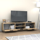 Έπιπλο Τηλεόρασης Mensa Megapap Χρώμα Φυσικό Οξιάς 180x35x43cm.