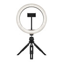 Streamplify Light 10 Streaming Ring Light - Black - 26cm & tripod - selfie stick