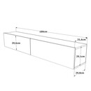 Έπιπλο Τηλεόρασης ArteLibre KENT Πεύκο/Λευκό Μοριοσανίδα 180x31.6x29.6cm