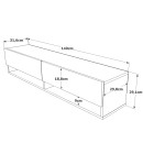 Έπιπλο Τηλεόρασης ArteLibre SOLVA Πεύκο/Λευκό Μοριοσανίδα 140x31.6x29.6cm