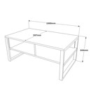 Τραπεζάκι Σαλονιού ArteLibre ARKLEY Γκρι Με Εφέ Τσιμέντο Μοριοσανίδα/Μέταλλο 100x59.7x44.4cm