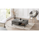 Τραπεζάκι Σαλονιού ArteLibre BALHAM Γκρι Με Εφέ Τσιμέντο/Μαύρο Μοριοσανίδα/Μέταλλο 90x60x31.5cm