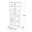 Βιβλιοθήκη ArteLibre BERRYLANDS Λευκό/Φυσικό Μοριοσανίδα 75.6x25x170cm