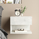 Κομοδίνο Επιτοίχιο ArteLibre CHADWELL Ανοιχτό Γκρι Με Εφέ Τσιμέντο Μοριοσανίδα 40x35.3x31.3cm