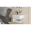 Κομοδίνο Επιτοίχιο ArteLibre CHADWELL Ανοιχτό Γκρι Με Εφέ Τσιμέντο Μοριοσανίδα 40x35.3x31.3cm