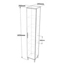 Ντουλάπι Πολλαπλών Χρήσεων ArteLibre CHELSFIELD Καφέ/Ανθρακί Μοριοσανίδα/Μέταλλο 29.5x29.5x183.6cm