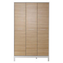 Ντουλάπα Ρούχων London Megapap Τρίφυλλη Χρώμα oak - Λευκό 120x52x202εκ.
