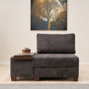 Πολυθρόνα - Κρεβάτι Perenna Megapap Υφασμάτινη Χρώμα Ανθρακί 116x93x83εκ.