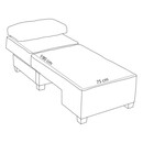 Πολυθρόνα - Κρεβάτι Perenna Megapap Υφασμάτινη Χρώμα Ανθρακί 116x93x83εκ.