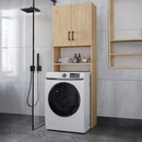 Έπιπλο Πλυντηρίου Holton Megapap Χρώμα Sapphire oak 65,5x30x180εκ.