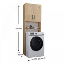 Έπιπλο Πλυντηρίου Holton Megapap Χρώμα Sapphire oak 65,5x30x180εκ.