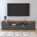 Έπιπλο Τηλεόρασης Girit Megapap Χρώμα Καρυδί - Ανθρακί 181,3x41x46,2εκ.