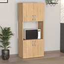 Ντουλάπα Κουζίνας Armado Megapap Χρώμα Sapphire oak 60x32x140εκ.