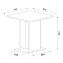 Τραπέζι Allos Megapap Χρώμα Sapphire oak 75x75x77εκ.
