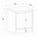 Κομοδίνο Conve Megapap Χρώμα Sapphire oak 40x35x45εκ.