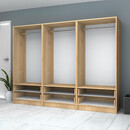 Ντουλάπα Ρούχων Ricardo Megapap Εξάφυλλη Χρώμα Φυσικό Οξιάς 240x51,8x181εκ.