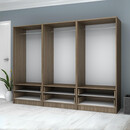 Ντουλάπα Ρούχων Ricardo Megapap Εξάφυλλη Χρώμα Καρυδί 240x51,8x181εκ.