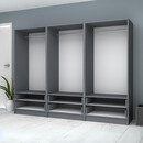 Ντουλάπα Ρούχων Ricardo Megapap Εξάφυλλη Χρώμα Ανθρακί 240x51,8x181εκ.