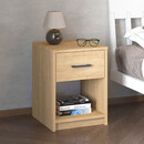 Κομοδίνο Scoty Megapap Χρώμα Sapphire oak 40,2x35,3x55εκ.