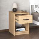 Κομοδίνο Scoty Megapap Χρώμα Sapphire oak 40,2x35,3x55εκ.