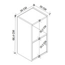 Κομοδίνο Vito Megapap Χρώμα Λευκό 34x30x66,4εκ.