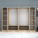 Ντουλάπα Ρούχων Ricardo Megapap Εξάφυλλη Χρώμα Φυσικό Οξιάς 240x51,8x181εκ.