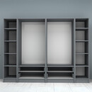 Ντουλάπα Ρούχων Ricardo Megapap Εξάφυλλη Χρώμα Ανθρακί 240x51,8x181εκ.