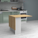 Τραπέζι Μελαμίνης Pepe Megapap Επεκτεινόμενο Χρώμα Λευκό - Φυσικό Οξιάς 28(56+56)x77x75εκ.