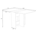 Τραπέζι Μελαμίνης Pepe Megapap Επεκτεινόμενο Χρώμα Λευκό - Φυσικό Οξιάς 28(56+56)x77x75εκ.