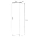 Ντουλάπα Ρούχων Victoria Megapap Μονόφυλλη Χρώμα Λευκό 50x60x181εκ.